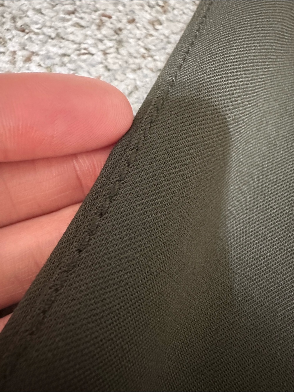 Prada Olive Straight-Leg Trousers with Subtle Belt - Picture 11 of 11